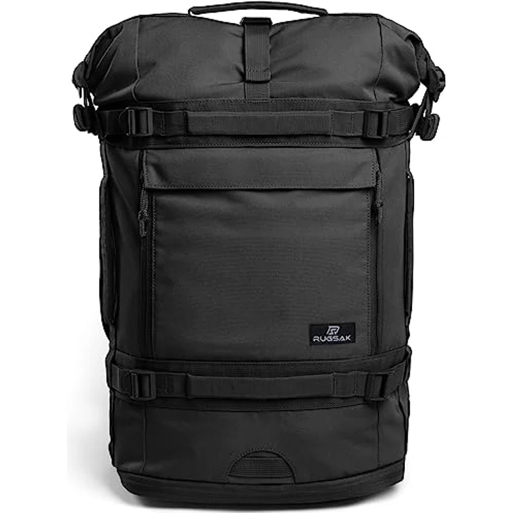 RUGSAK Explorer Reiserucksack Phantom Black – 18-Zoll Laptopfach, Handgepäck, Ergonomisch, Wasserabweisend, Alltag, Reise & Outdoor – Bild 1