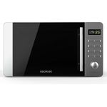 Cecotec Mikrowelle mit Grill Proclean 5010 Flatbed Edelstahl Mikrowelle 20 l, 700 W, 5 Stufen, 800 W Halogengrill, 8 automatische Programme, LED-Display und 3DWave-Technologie - Edelstahl