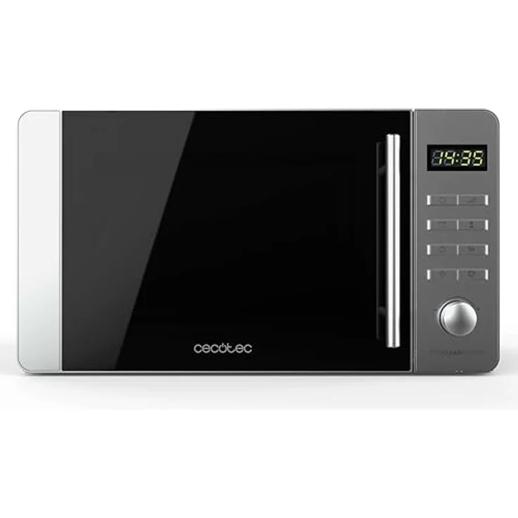 Cecotec Mikrowelle mit Grill Proclean 5010 Flatbed Edelstahl Mikrowelle 20 l, 700 W, 5 Stufen, 800 W Halogengrill, 8 automatische Programme, LED-Display und 3DWave-Technologie - Edelstahl – Bild 1