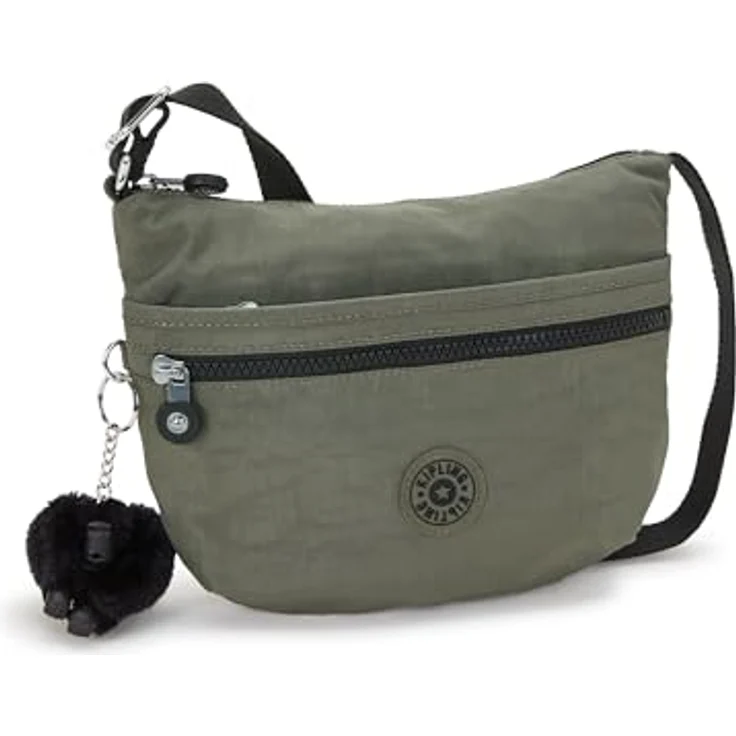 Kipling Basic ARTO S, Umhängetasche 25 cm mit vielen Fächern, Grün – Bild 5