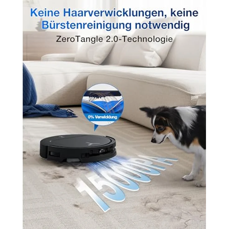 ECOVACS DEEBOT T50 PRO Omni Saugroboter mit Wischfunktion, 15.000 Pa, Ultradünn 81 mm, Weiß – Bild 2