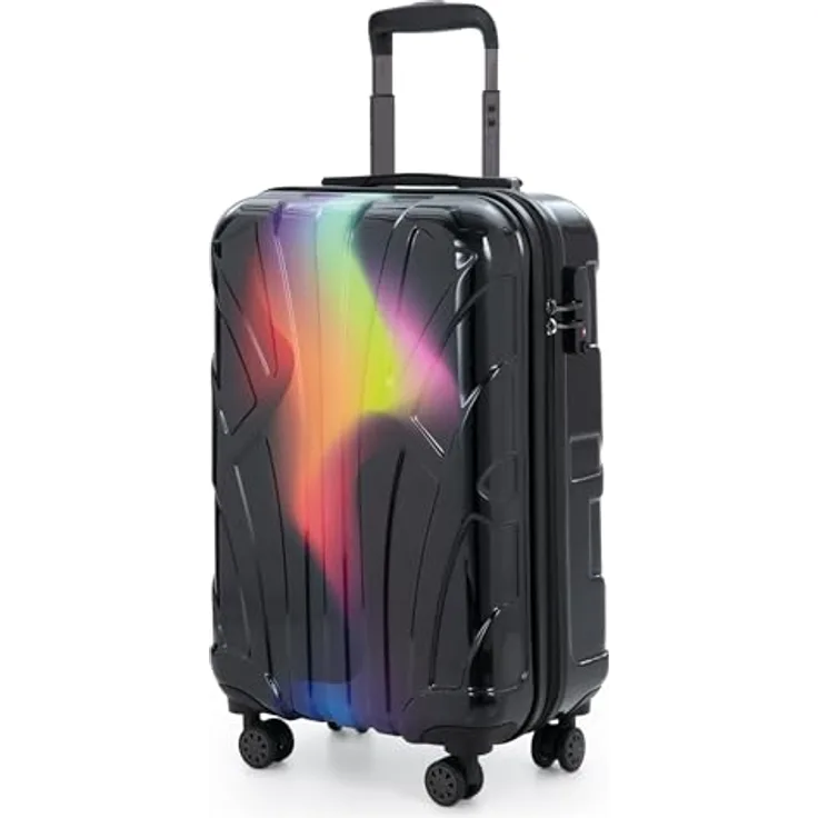 Suitline Handgepäckkoffer S1, Trolley 55x35x20 cm, 34 L, 4 gummierte Doppelrollen, TSA-Zahlenschloss, matte ABS-Hartschale