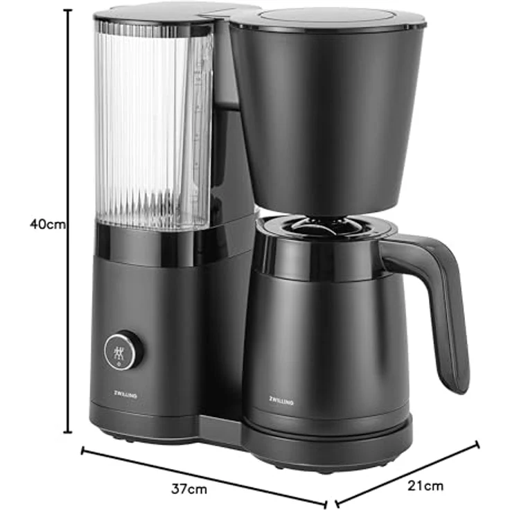 Zwilling Enfinigy Filterkaffeemaschine m. Thermokanne schwarz 1.25l, Filterkaffeemaschine, Schwarz – Bild 8