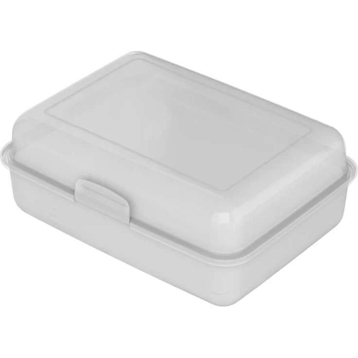 elasto Brotdose "School-Box", BPA-freie Lunchbox für Kinder & Erwachsene, transparent-milchig, ideal für Schule, Arbeit & Abenteuer