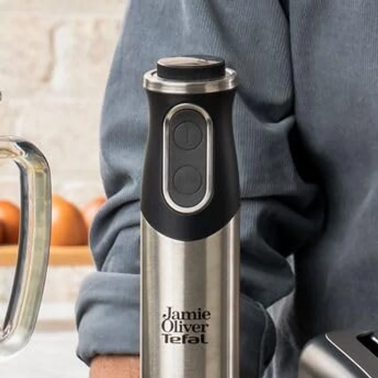 Tefal HB65JD Jamie Oliver Stabmixer, 1000 Watt, Edelstahl-Pürierstab, Zerkleinerer-Aufsatz, spülmaschinengeeignet – Bild 4