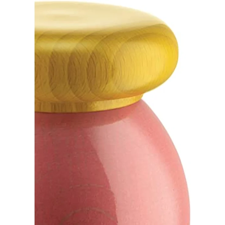 Alessi ES18 2 Salz-/Pfeffer-und Gewürzmühle aus Buchenholz, rosa, 100 Values Collection, Steel, Gelb, Rot, Pink – Bild 2