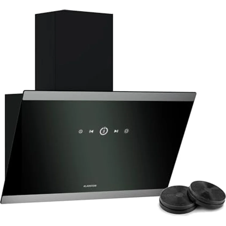 Klarstein FlashLine Dunstabzugshaube, Touchscreen, 524 m³/h, A++ Energieeffizienz, LED-Beleuchtung, leise 34,5 dB, Schwarz – Bild 1