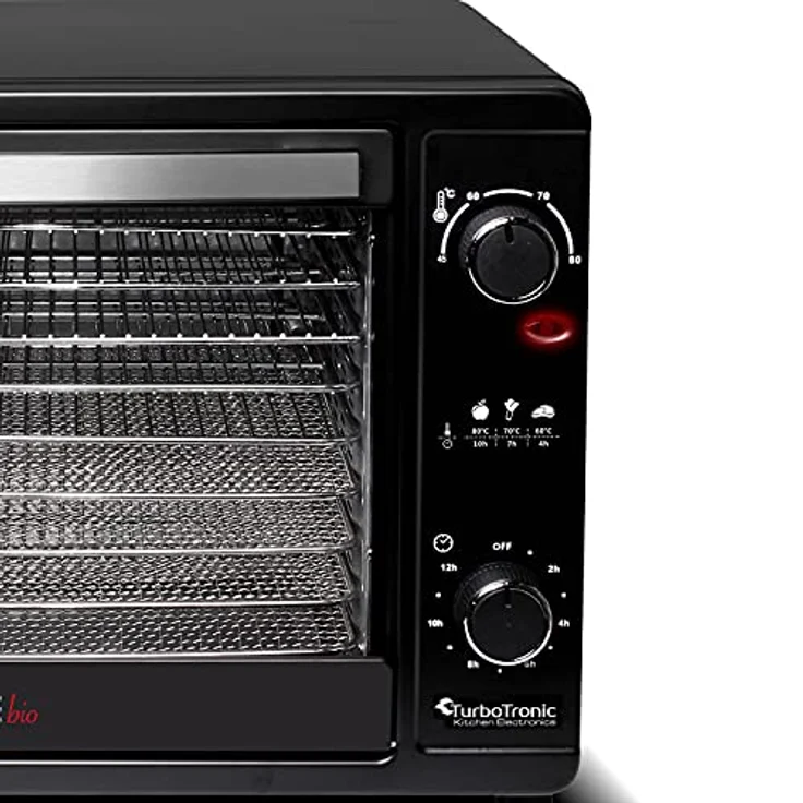 TurboTronic TurboWave BIO Dörrgerät, 9 Ebenen, 650 Watt, schwarz, Metall – Bild 8
