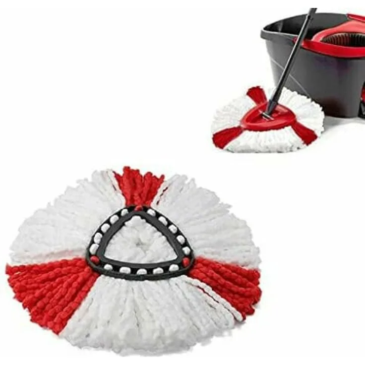 MidGard Wischmopp Ersatzmopp Ersatz-Mopp geeignet für Vileda Turbo 2in1 EasyWring&Clean, Ersatzköpfe aus Mikrofaser für auch empfindlichen Boden 3 Stück