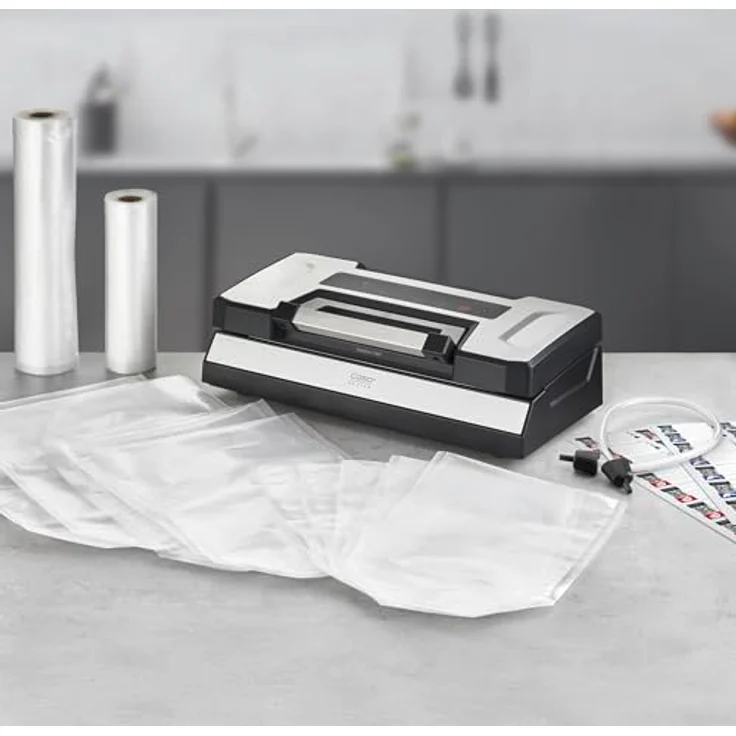 Caso Vakuumierer VRH 800 advanced Pro, mit CASOTEK® Liquid Funktion, Edelstahlgehäuse, 130W, 30 cm Schweißnaht, inklusive 2 VacuBoxxen und umfangreichem Zubehör – Bild 2