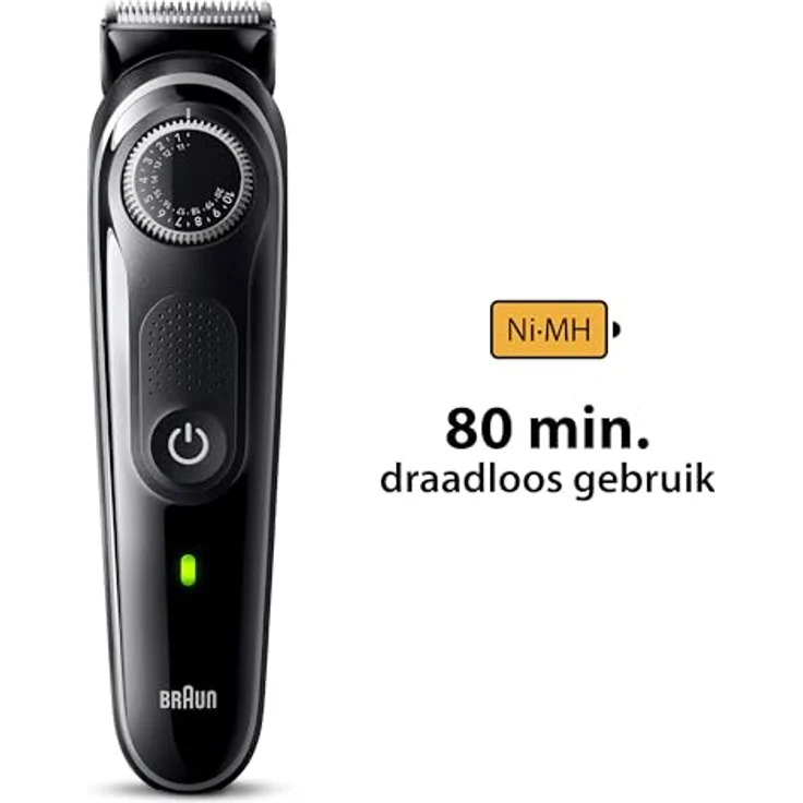 Braun Barttrimmer BT3410, Trimmer/Haarschneider Herren, Haarschneidemaschine mit ultrascharfer Klinge, 40 Längeneinstellungen, wiederaufladbar mit 50 Min. kabelloser Laufzeit, Geschenk Mann – Bild 4