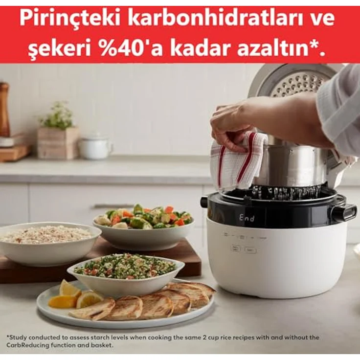 Instant Pot Instant Reiskocher und Dampfgarer - Automatischer, vielseitiger Reiskocher, Dampfgarer und Sauté-Pfanne/Bratpfanne (12 Tassen / 2,8 l) - bis zu 20 Portionen, silber – Bild 5