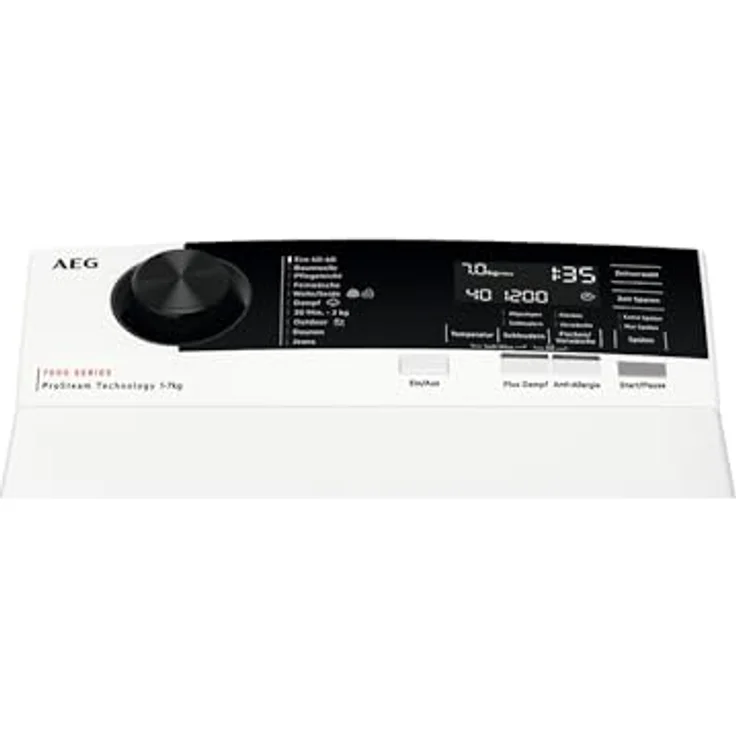 AEG LTR7A71370 Waschmaschine Toplader / Serie 7000 mit ProSteam / ProSteam - Auffrischfunktion / 7,0 kg / Leise / Mengenautomatik / Nachlegefunktion / Wasserstopp / 1300 U/min – Bild 2