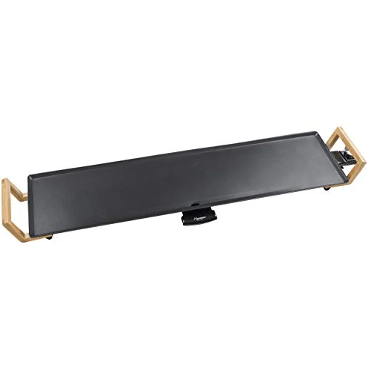 Bestron Teppanyaki Grillplatte XXL im Asia Design, Mit Bambus-Griffen, Asia Lounge, 1.800 W, Schwarz – Bild 2