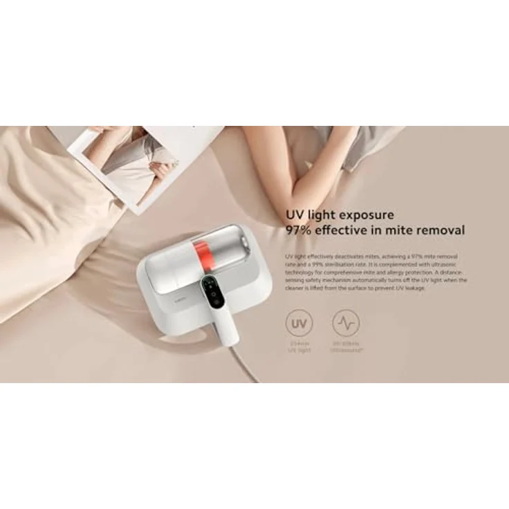 Xiaomi Dust Mite Vacuum Cleaner Pro – 14000 Pa Saugleistung, UV-Licht, intelligentes Display, 4-stufiges Filtersystem, 55°C Warmlufttrocknung, weiß – Bild 3