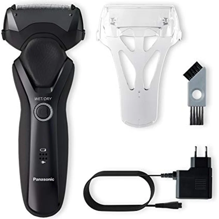 Panasonic ES-RT37-K503 Wet&Dry Herren Rasierer mit 3 Klingen für schnellen und präzisen Schnitt, Multidirektionaler Scherkopf, versenkbarer Trimmer, waschbar, Schwarz – Bild 2
