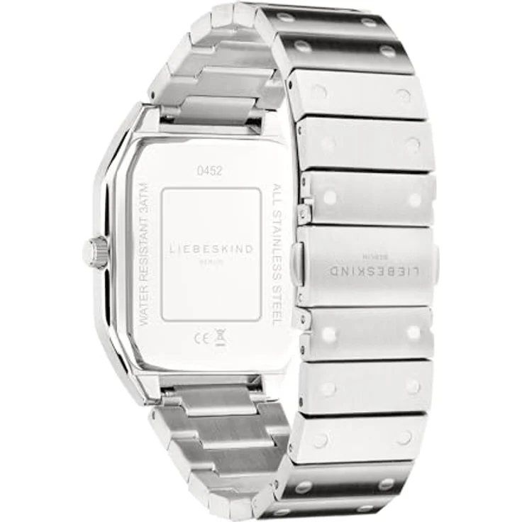 Liebeskind Berlin Armbanduhr LT-0452-MQ Silber, Damenuhr mit Edelstahlgehäuse und Faltschließe – Bild 4