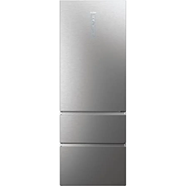 Haier 3D 70 SERIE 7 HTW7720DNMP Kühl-Gefrierkombination/Total No Frost/Smart hON-App/Easy Access Gefrierschubladen: Bis zu 30% Energie einsparen/HumidityZone/Leise nur 29 db(A) / Inox – Bild 1
