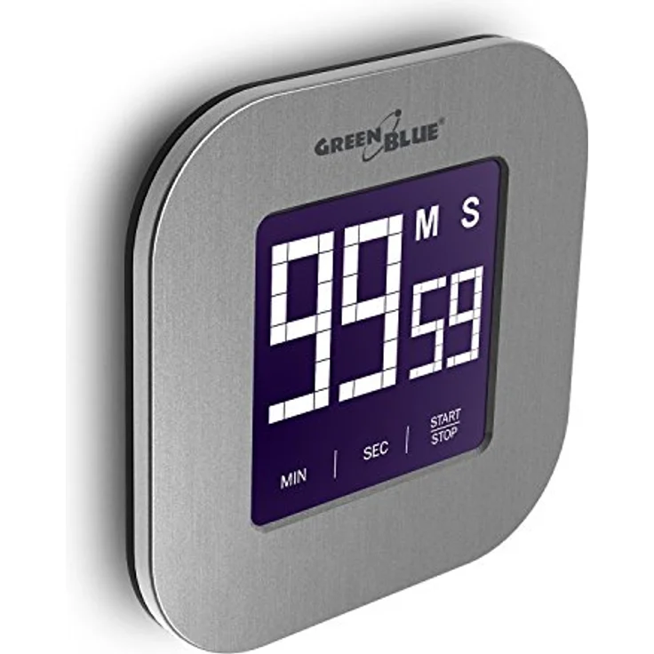 Green Blue GB524 Digital-Timer mit Touchscreen, Magnetrückseite, Countdown & Stoppuhr, Großes LCD-Display für Küchentimer oder Tischaufstellung – Bild 2