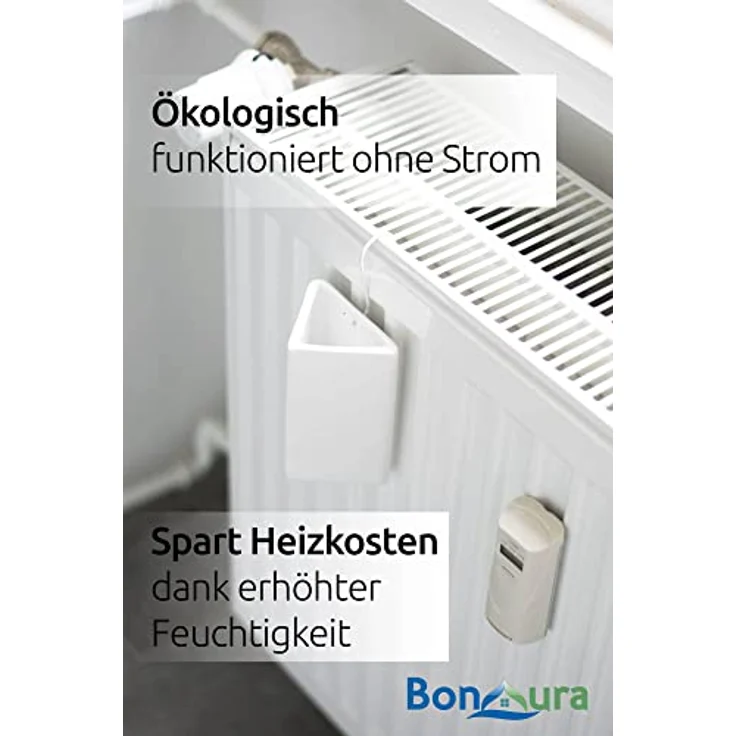 BonAura 4er Set Luftbefeuchter aus Keramik für Heizkörper mit Haken inkl. Duftöl (Zitrusfrüchte) – Bild 3