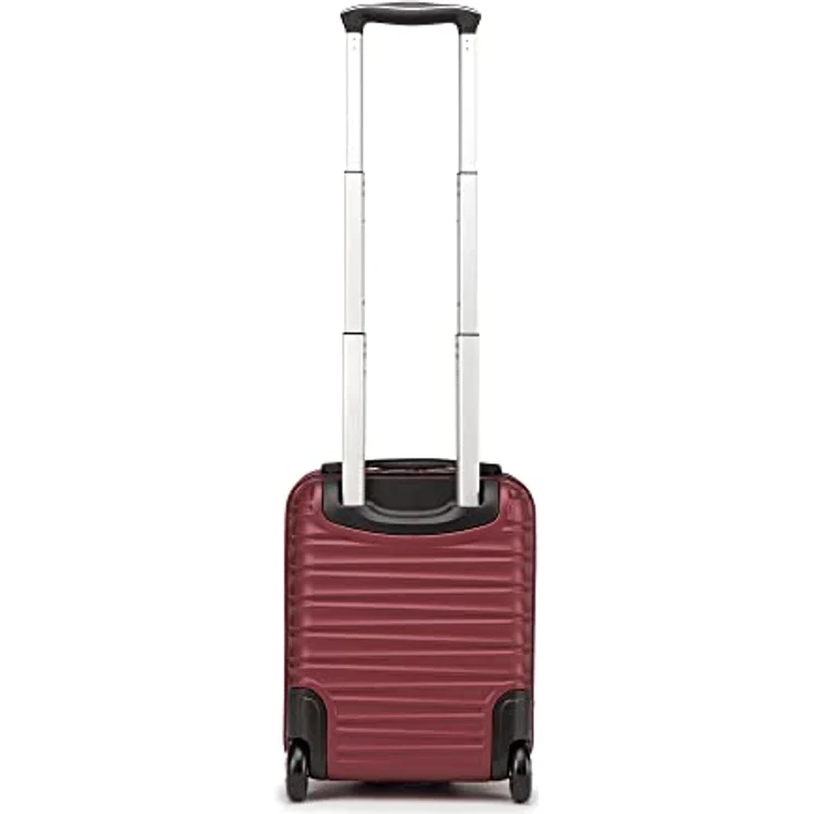 WITTCHEN Reisekoffer Kleinkoffer Kabinengepäck Rollkoffer Hartschale aus ABS mit 2 Standard-Rollen Zahlenschloss Teleskopgriff Groove Line Kleinkoffer XXS Rot – Bild 5