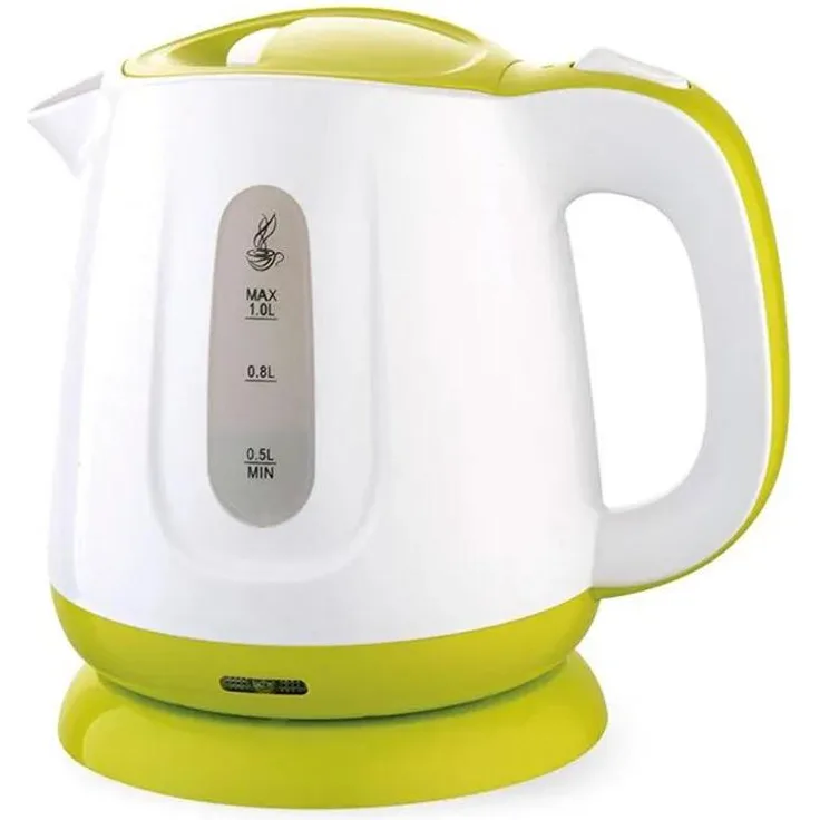 Maestro MR-013-GREEN Wasserkocher 1l, 1100W, grün-weiß, Überhitzungsschutz, Wasserstandsanzeige