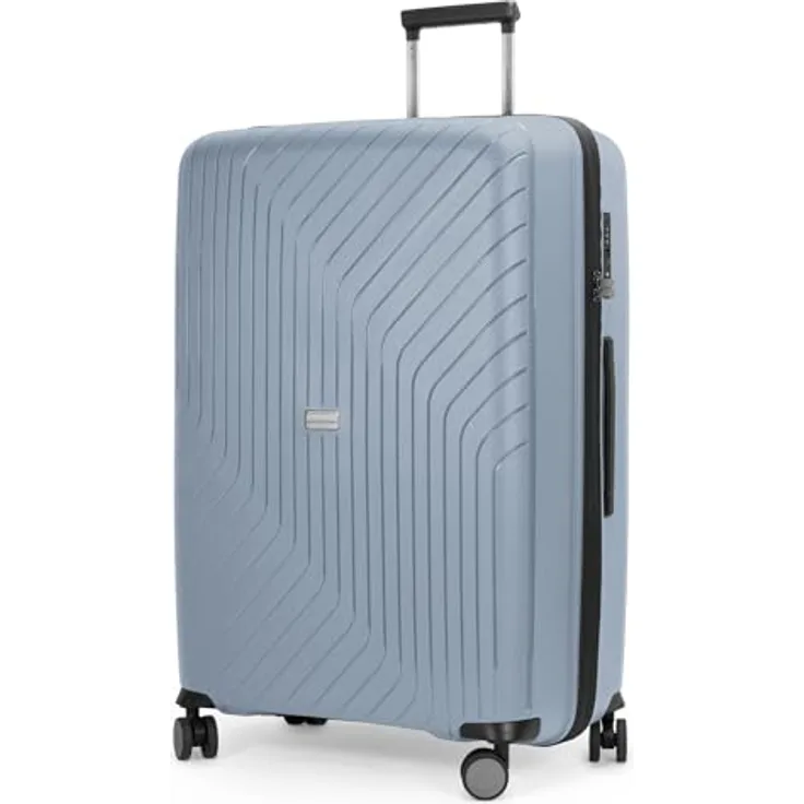 Hauptstadtkoffer TXL Reisetrolley in 3 Größen, Hartschalen-Schutzhülle aus Polypropylen, robust und leicht, Arctic Blue, Koffer 76cm