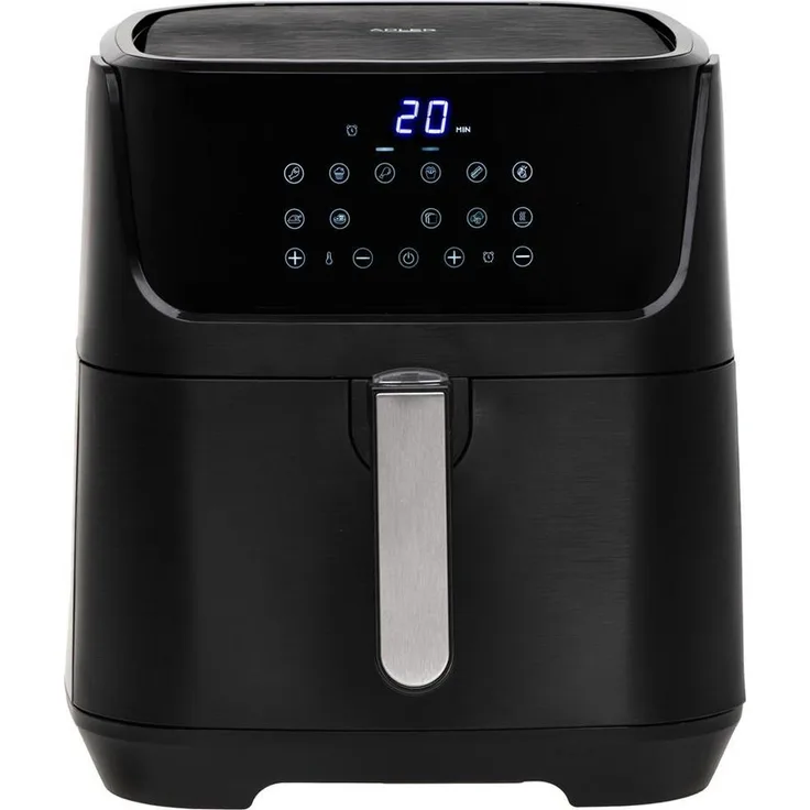 Adler AD 6317 Heißluftfritteuse, 2500 W, 12 Programme, 5,5 Liter, ölfrei, Touch-Bedienfeld, schwarz