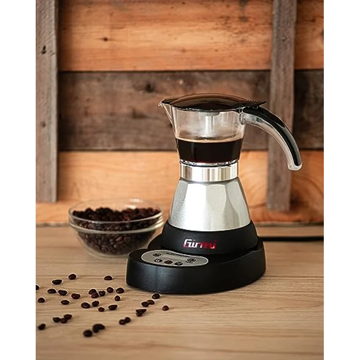 Girmi MC23, Programmierbare elektrische 3-Tassen-Kaffeemaschine mit Timer und Transparente Krug, Schwarz, Silber – Bild 2