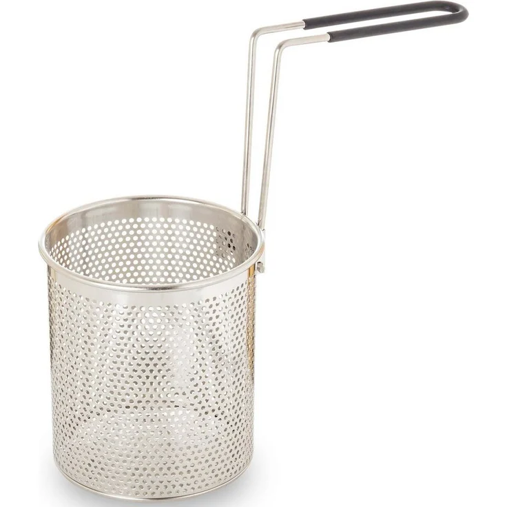 HENSSLER SCHNELLE NUMMER Nudelsieb Ø 14 cm, Edelstahl mit Soft-Touch-Griff und klappbarem Henkel, multifunktional für Pasta und Gemüse