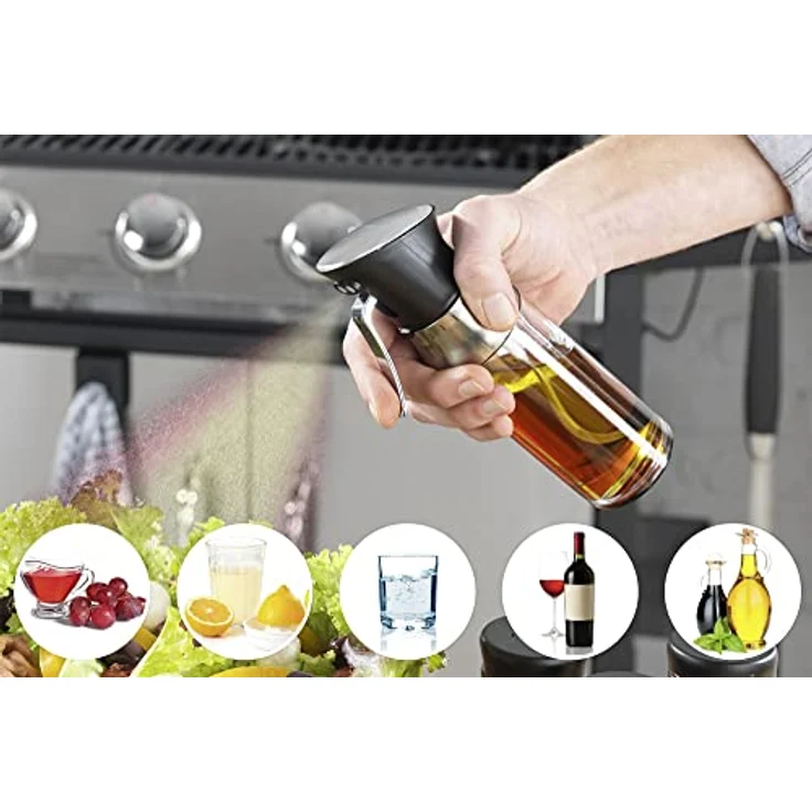 Maximex Mix Zerstäuber, Doppelkammer Essigspender mit Sprühfunktion, 2 x 100 ml Füllmenge, 9 cm x 20,4 cm x 5 cm – Bild 5