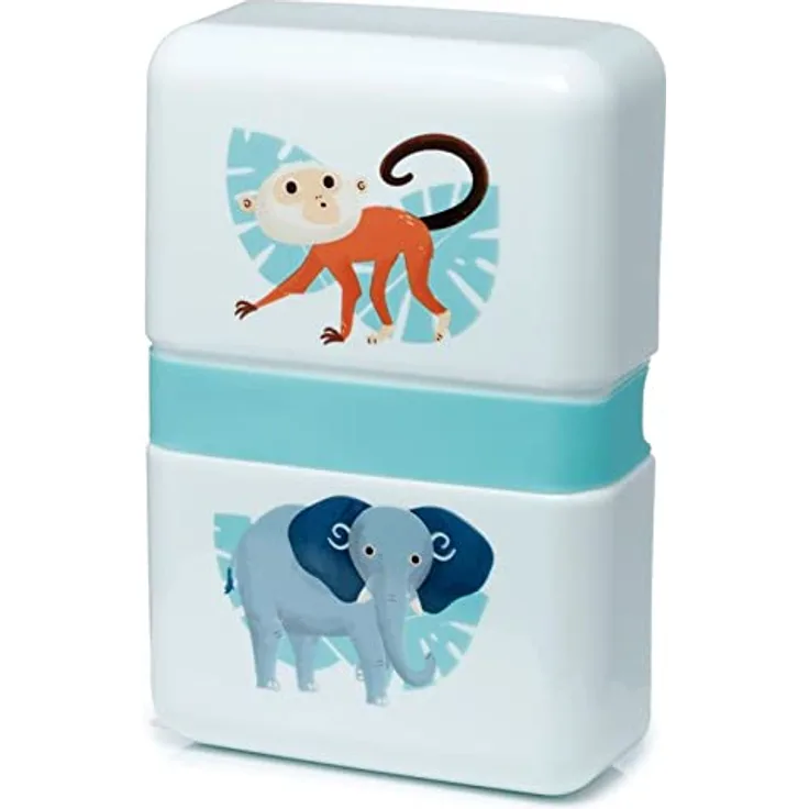 Puckator Zooniverse Lunchbox, rechteckig, elastisch, Tiermotiv
