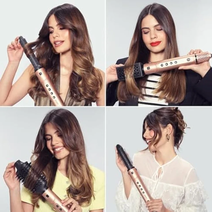 Revamp Professional Dynamischer Radiance Pro Blow Dry, Warmluftbürste mit 6 Stylingaufsätzen, Ionen-Technologie und Keratinbeschichtung – Bild 4