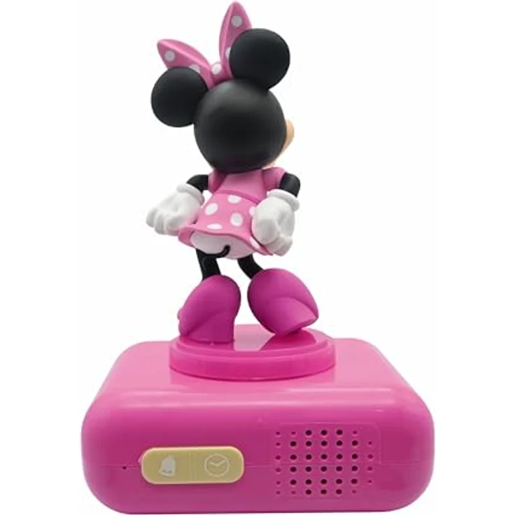 Lexibook Disney Minnie Nachtwecker mit LCD-Bildschirm, Hintergrundbeleuchtung, 6 Klängen, Schlummerfunktion, pink, RL800MN – Bild 2