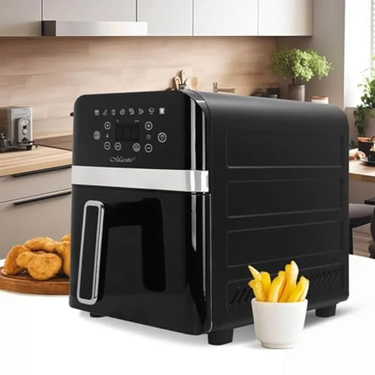 Feel Maestro MR-759 Heißluftfritteuse, 1900 W, 9 l, schwarz, kompakt und leistungsstark – Bild 3