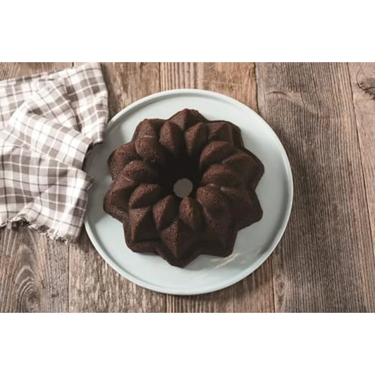 NordicWare Bundt Vintage Star Cake Pan, Aluminium, Silber, 25,4 x 25,4 x 12,7 cm – Bild 3