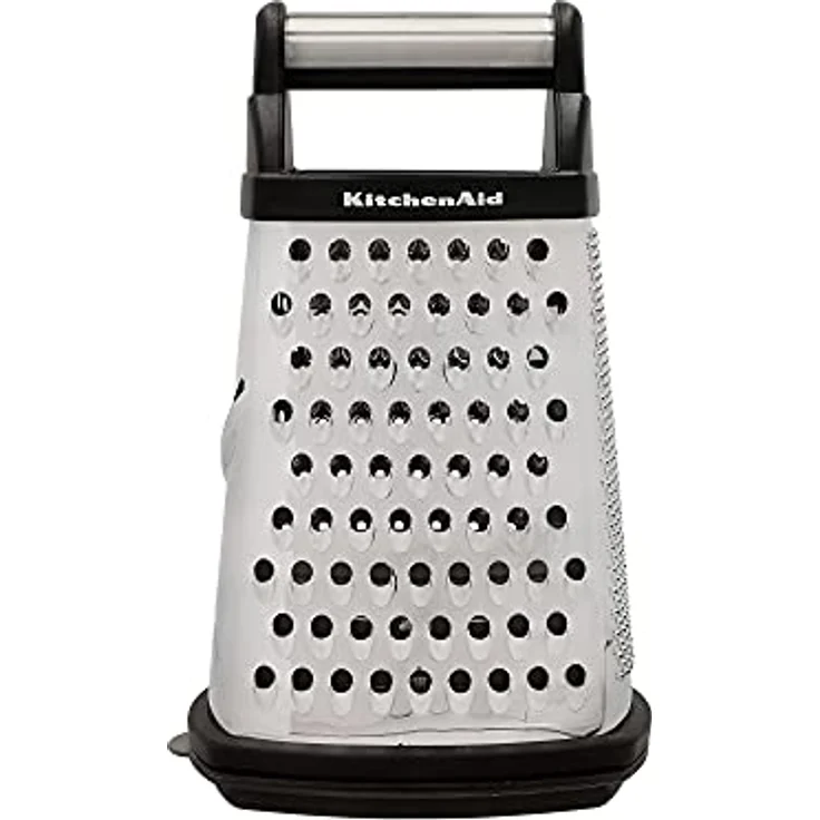 KitchenAid Vierkantreibe, 4-seitige Käsereibe aus Edelstahl mit Hobel, Reibe und Zesteur – Bild 2