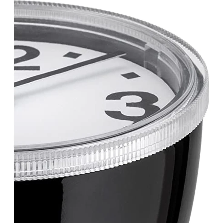Alessi Tischuhr Alessi 01 B, Design Pio Manzù, Tischuhr aus ABS, schwarz, batteriebetrieben, Maße 8,5 x 7,0 cm – Bild 5