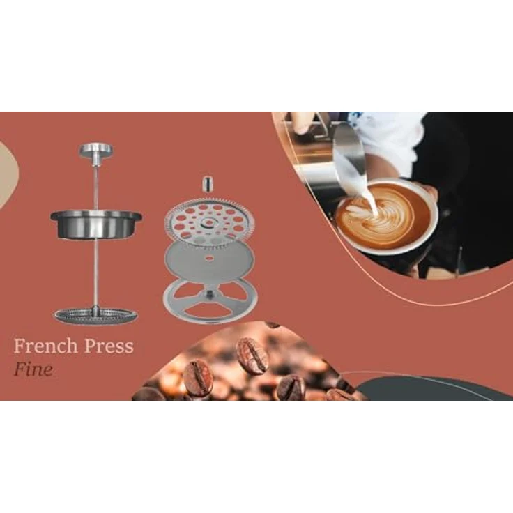 MediMuc Thermo French Press Fine 0,7L - Genießen Sie länger heißen Kaffee in stilvoller Eleganz - doppelwandig und aus hochwertigem Edelstahl - außen blank – Bild 3