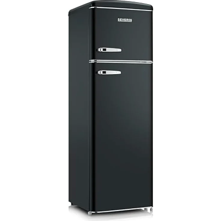 SEVERIN Retro Kühl- & Gefrierkombination RKG 8984, rot, 246 L Nettovolumen, Gefrierfach oben, LED-Beleuchtung, leise (39 dB) – Bild 1