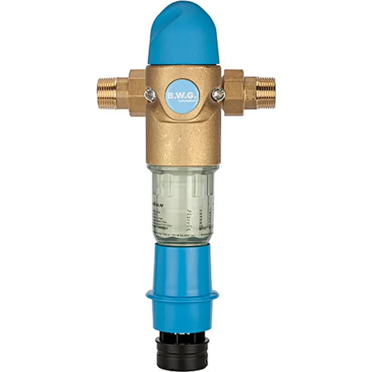 Riegler Rückspülfilter für Trinkwasser, DVGW-geprüft, R 1, manuell rückspülbar, max. 16 bar