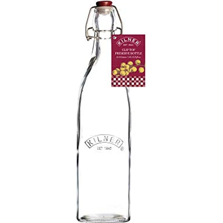 Kilner Vintage Flasche mit Bügelverschluss, glas, durchsichtig, quadratisch, 550 ml – Bild 2