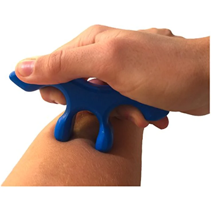Richelli Richelli's Dino, Massagegerät aus bruchsicherem Hochleistungs-Kunststoff zur gezielten Muskel- und Triggerpunktbehandlung, 5,5x11,2x2 cm – Bild 2
