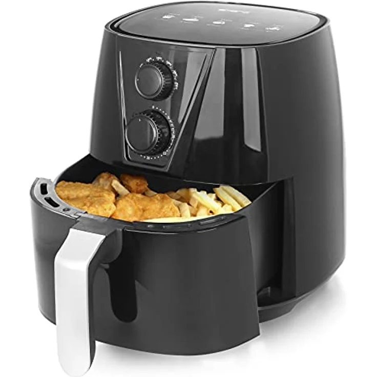Emerio AF-126667 Heißluft-Fritteuse, Air Fryer 3,8 Liter, Frittieren mit heißer Luft ohne zusätzliches Öl, 1450 Watt, Kunststoff, schwarz – Bild 5