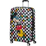 American Tourister Wavebreaker Disney FL - Spinner L, Koffer, 77 cm, 96 L, Mehrfarbig (Mickey Check) - Robuster ABS-Koffer mit TSA-Schloss, recycelter Rpet-Innenausstattung
