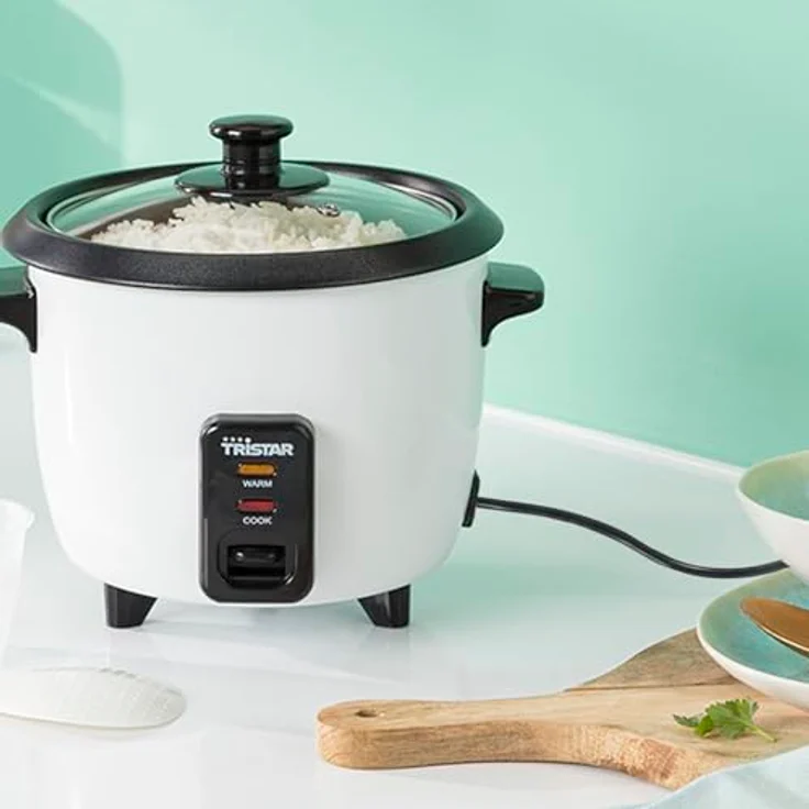 Tristar RK-6117 Reiskocher, 0,6 Liter Volumen, Warmhaltefunktion, 300 Watt, schwarz weiß – Bild 5