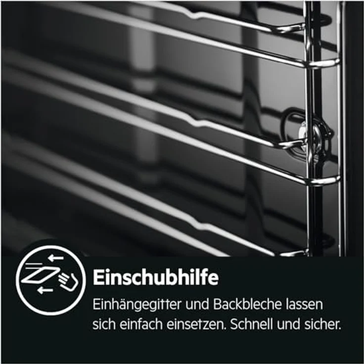 AEG BEE43502BM Einbau-Backofen Edelstahl mit Antifingerprint, Ringheißluft, gleichmäßige Garergebnisse auf 3 Ebenen, Reinigung mit Wasserdampf, A+, Elektronikuhr mit Timerfunktion – Bild 5