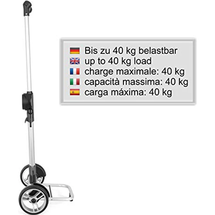 Andersen Shopper Unus Alu höhenverstellbar mit Kugellagerrad Ø 17cm und 51 Liter Tasche Mole – Bild 3
