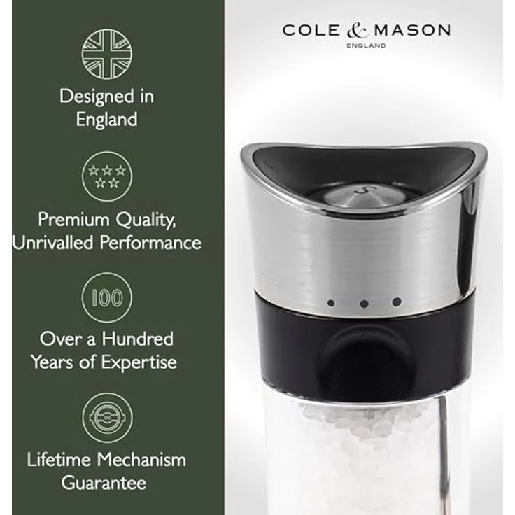 Cole & Mason H306592P Horsham 154mm Chrome Salzmühle, Acryl – Bild 3