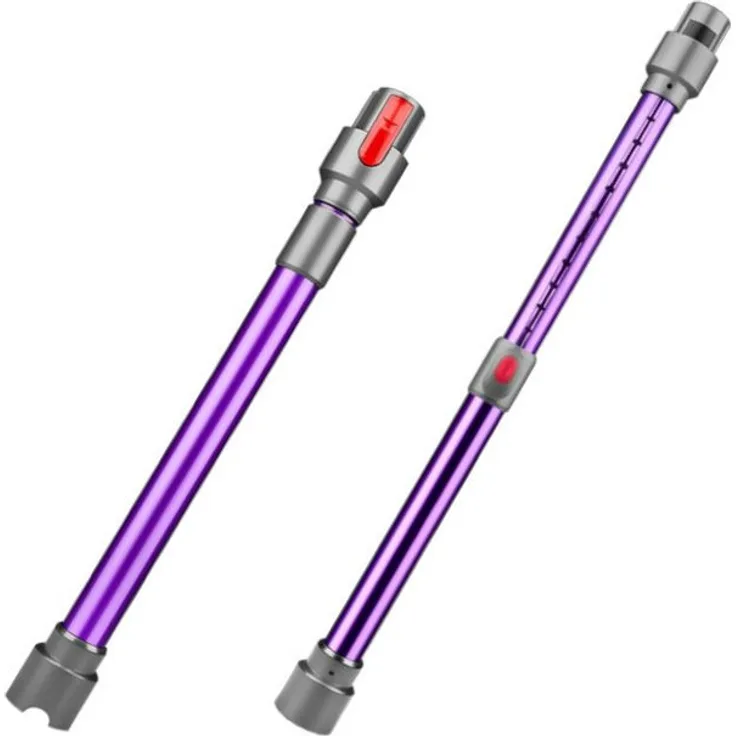 Trade-Shop Teleskoprohr Saugrohr für Dyson SV11 Animal, SV12, SV14, V15s, ausziehbar von 48cm auf 70cm, Steckmechanismus, Farbe: Lila